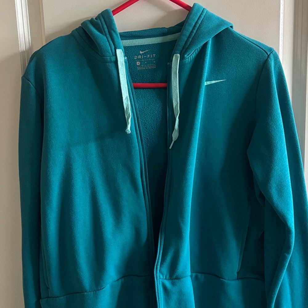 Nike Turquoise Zip-Up Hoodie - Picture 2 of 4